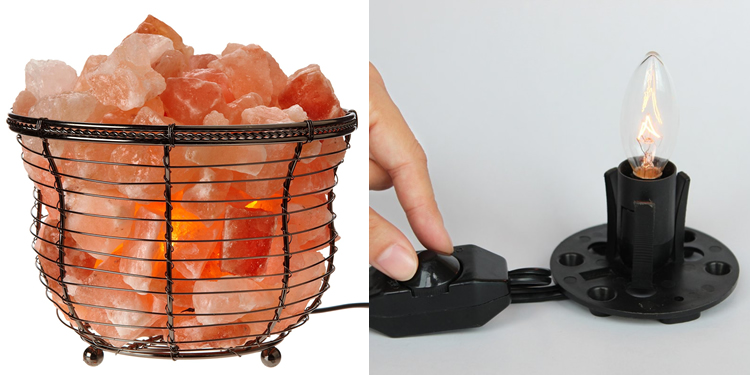 WBM Metal Basket Himalayan Rock Salt Lamp