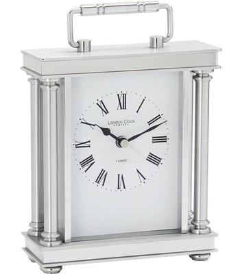 Silver Mantel Clock by London Clock